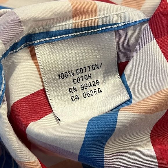 Bugatchi Men Colorful Button Long Sleeve Casual Shaped Fit Flip Cuff Shirt Sz XL - Picture 6 of 9